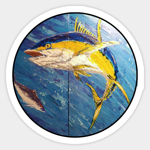 Yellowfin Tuna Sticker by Cottin Pickin Creations